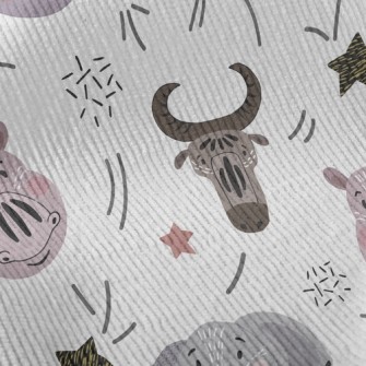 Facial Totem Animals Standard Corduroy