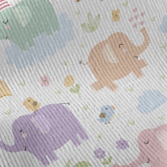 Colorful Elephants Love To Be  Standard Corduroy