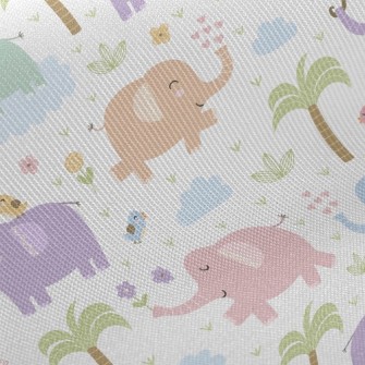 Colorful Elephants Love To Be  Twill