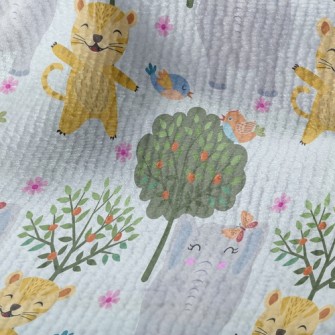 Happy Leopard Playing With Ele Terry