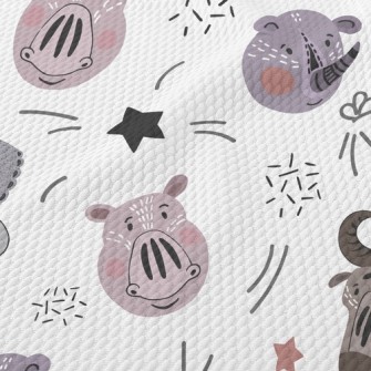 Facial Totem Animals Birdseye Piqué