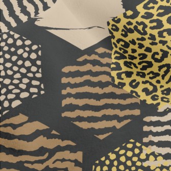 Geometric Stitching Animal Pri Micro Fleece