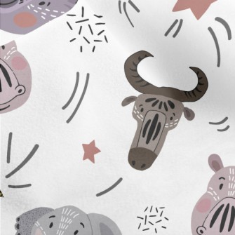 Facial Totem Animals Micro Fleece