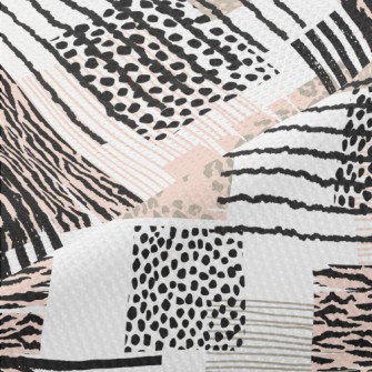 Simple Striped Animal Print Piqué