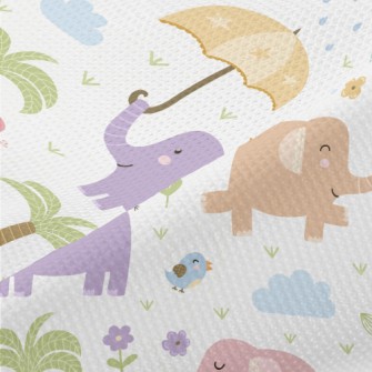 Colorful Elephants Love To Be  Piqué