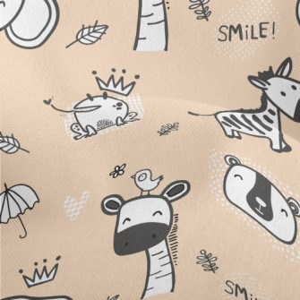 Frog Zebra Elephant Lightweight Performance Linen