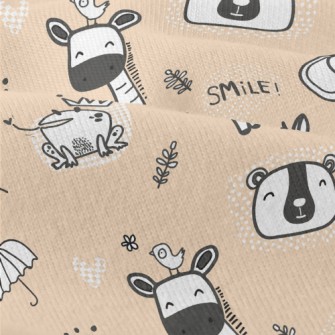 Frog Zebra Elephant Modern Jersey