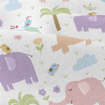 Colorful Elephants Love To Be  Modern Jersey