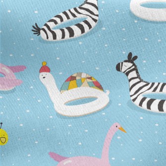 Animal Shaped Swimming Ring Jersey Backed Fleece