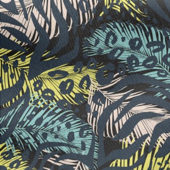 Tropical Animal Print Jersey Backed Fleece