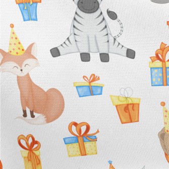 Zebra Fox Celebrates Birthday Pongee