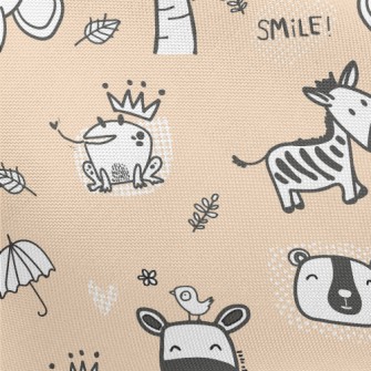 Frog Zebra Elephant Pongee