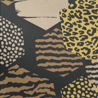 Geometric Stitching Animal Pri Pongee