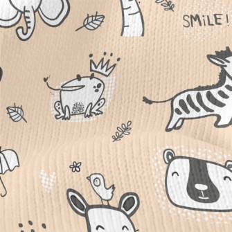 Frog Zebra Elephant Stretch Jersey