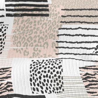Simple Striped Animal Print Stretch Jersey