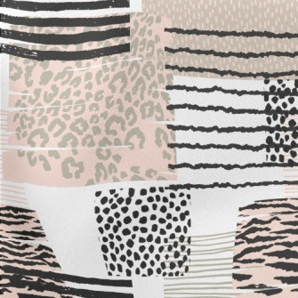 Simple Striped Animal Print Lightweight Cotton Poplin