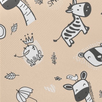 Frog Zebra Elephant Midweight Cotton Poplin