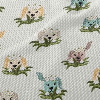 Funny Puppy Hide And Seek Birdseye Piqué