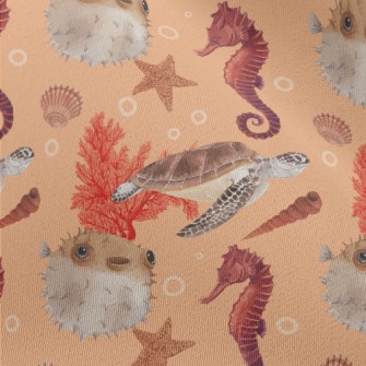 Watercolor Underwater World Chiffon