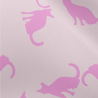 Pink Cat Silhouette Chiffon
