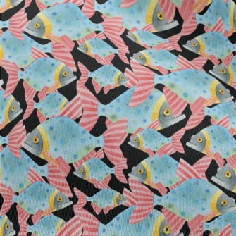 Watercolor Hand Drawn Deep Sea Chiffon