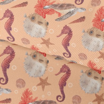 Watercolor Underwater World Waterproof Oxford