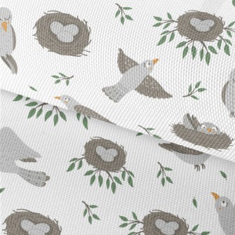 Cartoon Bird Family Waterproof Oxford