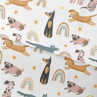 Funny Cartoon Puppy Waterproof Oxford