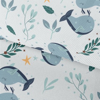 Elegant Cartoon Whale Waterproof Oxford