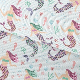 Cartoon Hand Drawn Mermaid Waterproof Oxford