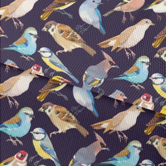 Realistic Hand Drawn Songbird Waterproof Oxford