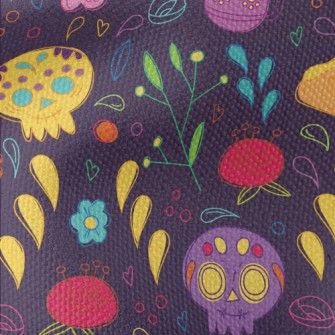 Cute Day Of The Dead Pattern Waterproof Canvas