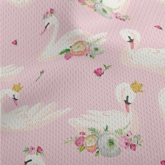 Beautiful Swan Princess Athletic Mesh Flat Back