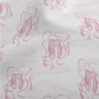 Pink Ballet Shoes Athletic Mesh Flat Back