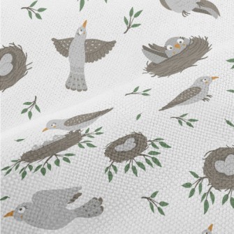 Cartoon Bird Family Performance Linen