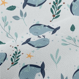 Elegant Cartoon Whale Performance Linen