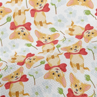 Happy Cartoon Pet Dog Performance Linen