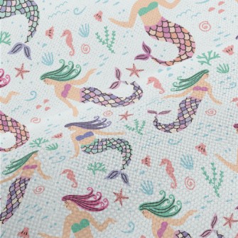 Cartoon Hand Drawn Mermaid Performance Linen