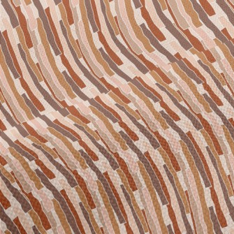 Hand Drawn Stripes Pattern Performance Linen
