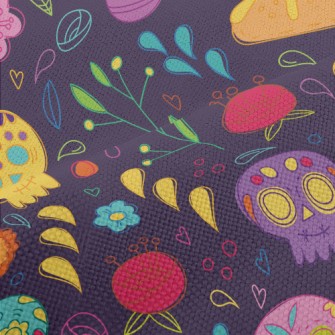 Cute Day Of The Dead Pattern Performance Linen