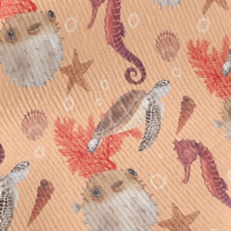 Watercolor Underwater World Standard Corduroy