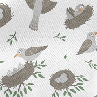 Cartoon Bird Family Standard Corduroy