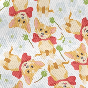Happy Cartoon Pet Dog Standard Corduroy