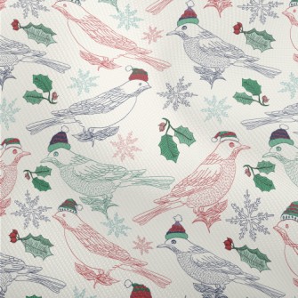 Hand Drawn Christmas Birds Dobby