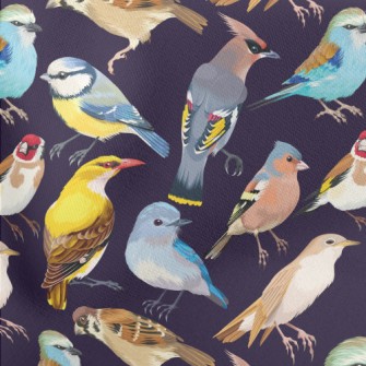 Realistic Hand Drawn Songbird Stretch Ponte