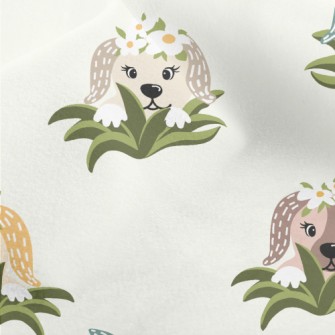 Funny Puppy Hide And Seek Micro Fleece