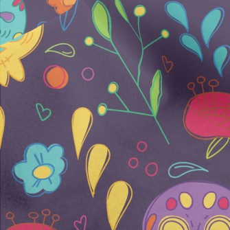 Cute Day Of The Dead Pattern Micro Fleece