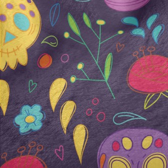 Cute Day Of The Dead Pattern Minky
