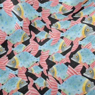 Watercolor Hand Drawn Deep Sea Minky