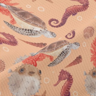 Watercolor Underwater World Piqué
